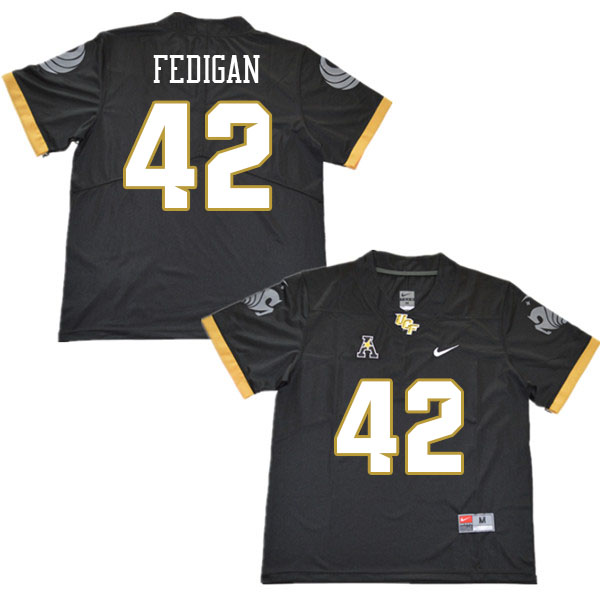 Men #42 Aidan Fedigan UCF Knights College Football Jerseys Stitched Sale-Black